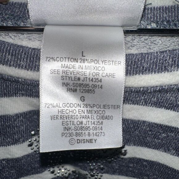 Walt Disney Cruise Line Studded Mickey Mouse Anchor Lightweight Sweatshirt L - Picture 6 of 9